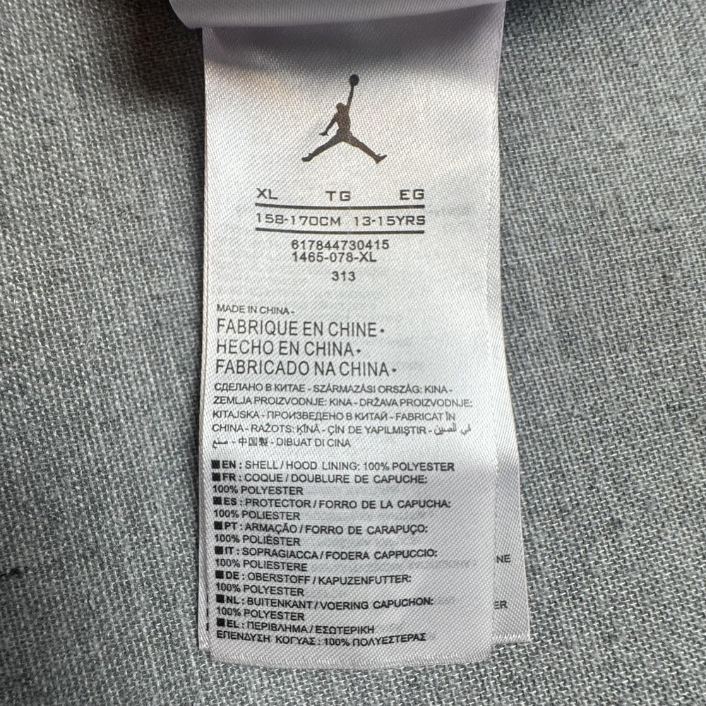 Jordan Hoodie Youth XL Purple Therma-Fit Full Zip Fleece Neon Cuffs Hem Athletic - Picture 8 of 12